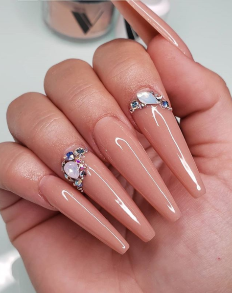 Unaone Press on Nails, 24PCS Long Coffin Ballerina Shape French Glossy Fake  Nails with Designs, Stick on False Nails with Rhinestones, Full Cover  Acrylic Nail Tips for Women and Girls - Yahoo